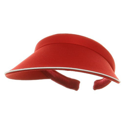 Piping Clip On Visor - color: Red