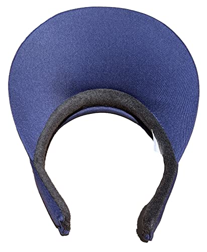 Cloth Covered Slip-On Visor, Sun Sports Visor Hats Cap for Women Adjustable Cap - color: Navy Blue