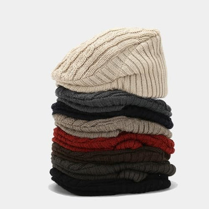 Knit Newsboy Cap Crochet Beret Hats for Women Men Classic Painter Cap Beanies Cap Ladies Women Warm Winter Hat Cabbie Hat - color: Coffee