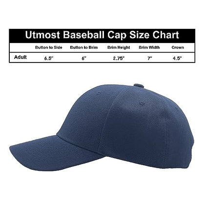Utmost Structured Baseball Cap with Adjustable Closure - Performance Hat for Outdoor Activities and Custom Embroidery (1pc Navy)