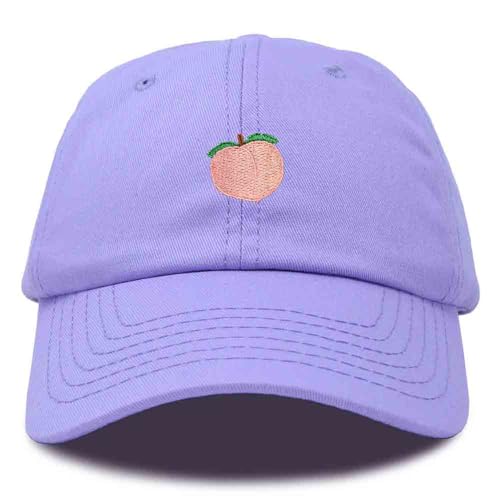 DALIX Peach Embroidered Dad Cap Cotton Baseball Hat Women - color: Lavender