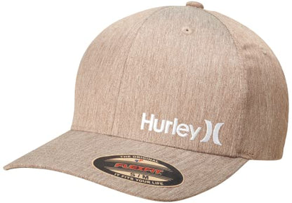 Hurley Mens Baseball Cap Moisture-Wicking Flexfit Curved Bill Fitted Hat - color: Brown, size: Small-Medium