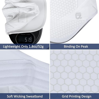 GADIEMKENSD Stretch Running Hat with Soft Brim, Quick Dry, Unstructured, Unisex-Adult - color: White