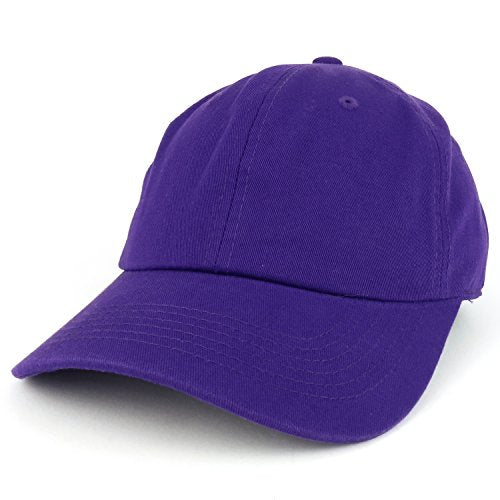 Trendy Apparel Shop Plain Unstructured Relaxed Style Dad Hat - color: Purple
