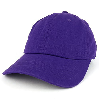 Trendy Apparel Shop Plain Unstructured Relaxed Style Dad Hat - color: Purple