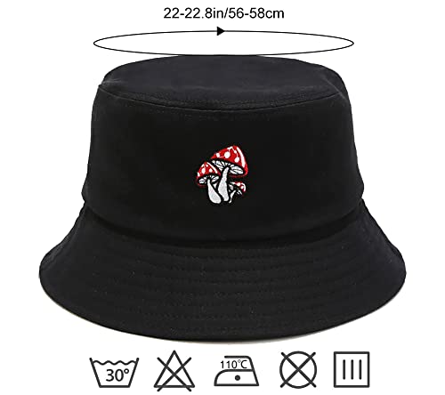 Unisex Bucket Hat Summer UPF 50+ Sun Protection Outdoor Beach Fishing Travel Hiking Hat - color: 3 Mushrooms