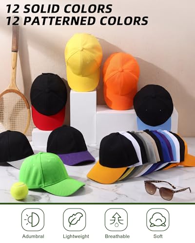 Handepo 24 Baseball Caps Adjustable - color: Multicolor