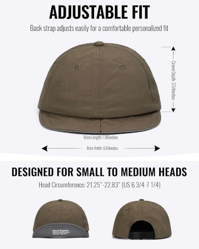CLAPE Color-Block Short Brim Cap, Quick Dry Lightweight Outdoor Hat - color: Bs26sb08-brown&gray