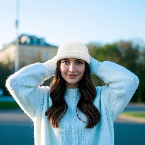 Croogo Beanie Docker Cap Rolled Cuff Brimless Hat Worker Sailor Skullcap - color: Ct49-white
