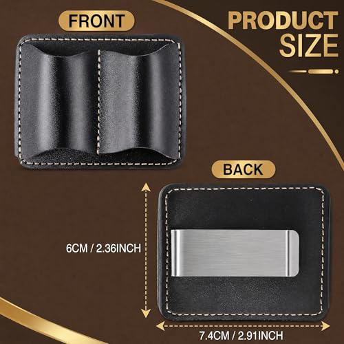 2 Pack Leather Pen Holder for Car, Car Visor Pen Holder
