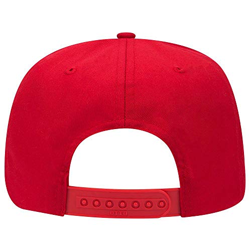 OTTO 6 Panel Pro Style Cotton Blend Twill Cap - color: Red