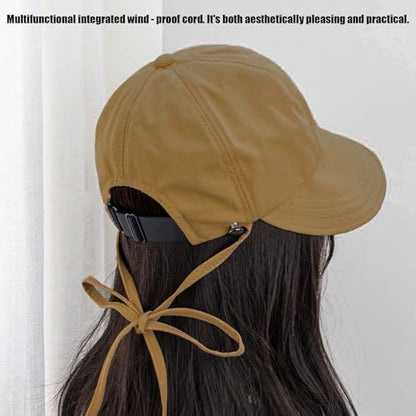 Womens Sun Hat Wide Brim UPF 50+ UV Protection Foldable Packable Sun Shield Hat for Women, Ponytail Outdoor Fishing Hat - color: Upgraded Brown