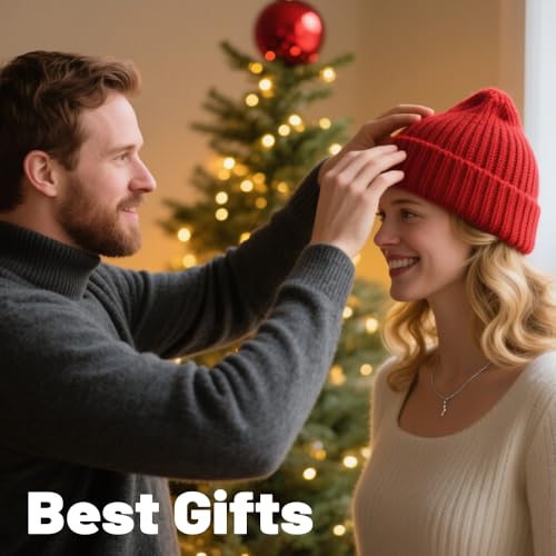Unisex Winter Beanie for Men Women Soft Fleece Lined Warm Knit Hat - color: Deep Blue