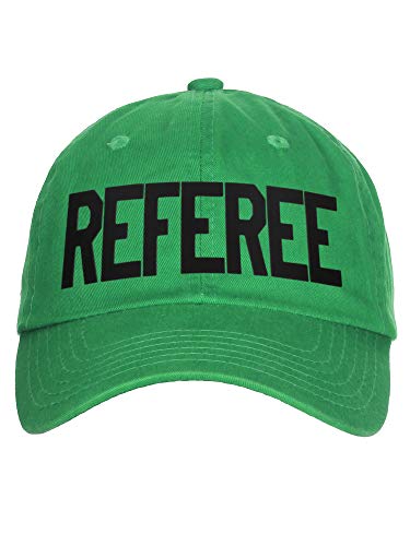 Classic Referee Hat Premium Cotton Low Profile Unstructured Adjustable Strapback - color: Green Black