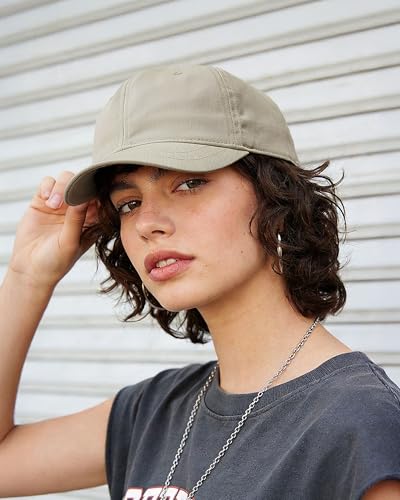 Croogo Cotton Short Brim Hat Low Profile Baseball Cap Unisex Streetwear - color: Beige