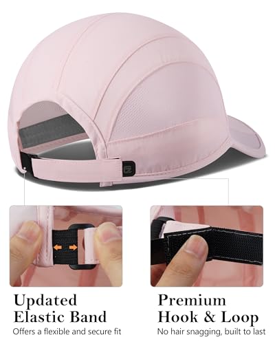 GADIEMKENSD Outdoor Running Hat Breathable Mesh 2PACK - color: Pink+pink, size: 7-7 1/2