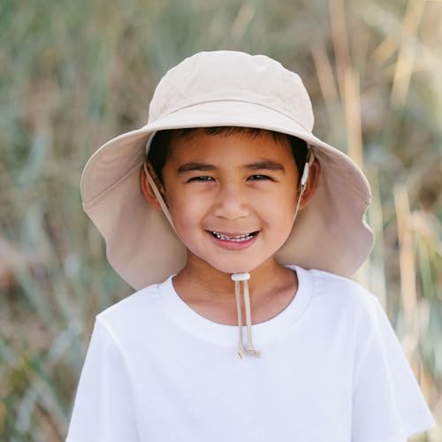 JAN & JUL Girls' Grow-with-Me Cotton Xplorer Sun Hat with Large Brim - color: Olive Khaki, size: 0-6 Months