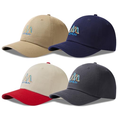 Suede Curved Brim Trucker Cap Adjustable Snapback Hat Mesh Back Breathable for Men Women 2 Pack SH03 - color: Pack of 4 Colors: Collection E