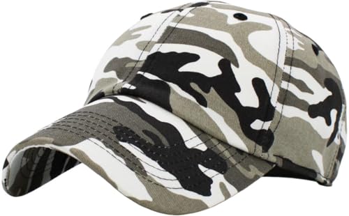 KBETHOS Classic Unisex Cotton Adjustable Low Crown Baseball Cap – Plain Dad Hat - color: Citi Camo