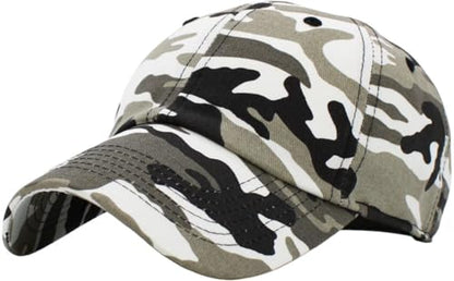 KBETHOS Classic Unisex Cotton Adjustable Low Crown Baseball Cap – Plain Dad Hat - color: Citi Camo