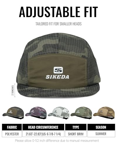 CLAPE Short Brim Cap for Men, Camouflage Quick Dry 5 Panel Running Hat - color: Bssd2577-purple