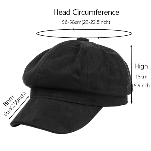 Plaid Newsboy Hat,Cabbie Baker Boy Cap,Fiddler Beret Paperboy Gatsby Flat - color: Night