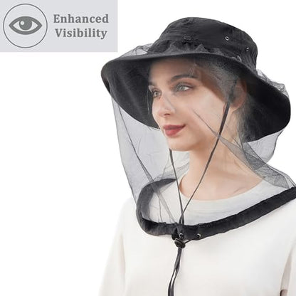 Palmyth Head Net Hat, Sun Hat Safari Hat - color: Black