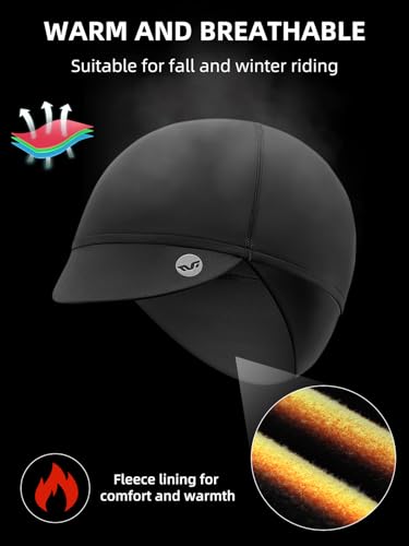 ROCKBROS Winter Cycling Caps for Women Windproof Helmet Liner With Visor