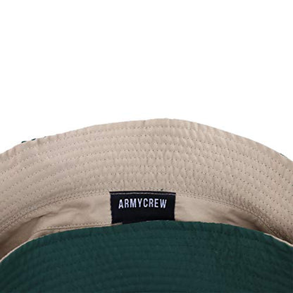 Armycrew Big Size Oversized Microfiber Reversible Bucket Hat - color: Dk Green Khaki, size: XX-Large-3X-Large