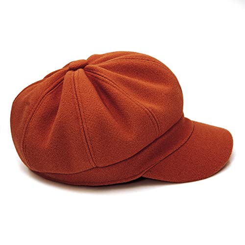 Newsboy Caps for Women Classic Beret Hats Autumn Winter Cap - color: Caramel