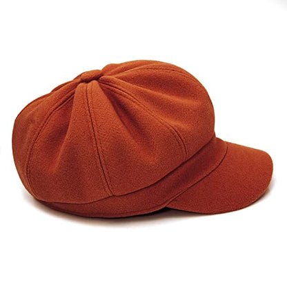 Newsboy Caps for Women Classic Beret Hats Autumn Winter Cap - color: Caramel