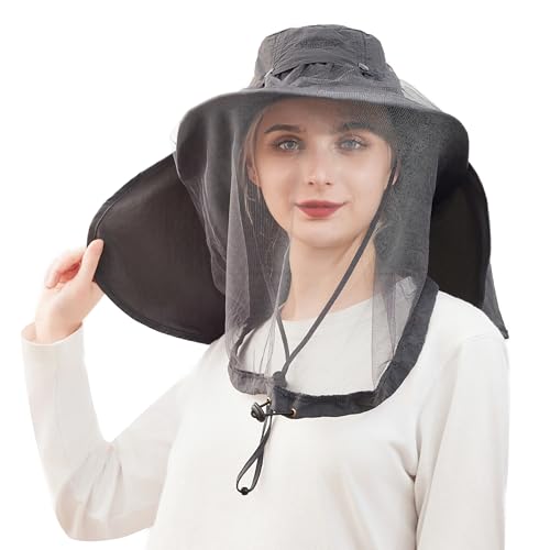 Palmyth Head Net Hat, Sun Hat Safari Hat - color: Charcoal