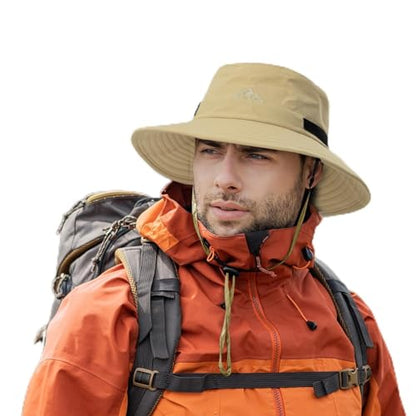 TOP-EX Men's Waterproof Bucket Sun Hat, UPF 50+ Wide Brim, S/M-XXL - color: 94573_khaki, size: XX-Large