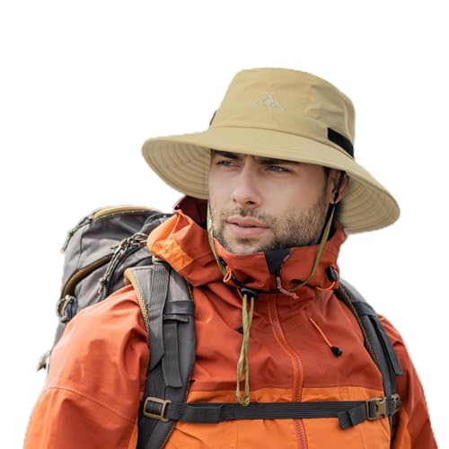 TOP-EX Men's Waterproof Bucket Sun Hat, UPF 50+ Wide Brim, S/M-XXL - color: 94573_khaki, size: XX-Large