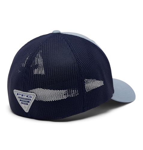 Columbia Unisex PFG Logo Mesh Ball Cap - color: Dockside Blue/Nocturnal/Marlin, size: Large-X-Large