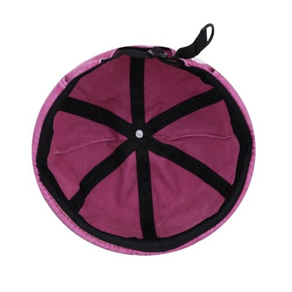 Cute Cat Ear Beanie Hats for Women Men Washed Cotton Brimless Docker Cap Retro Rolled Cuff Skull Cap - color: Hot Pink