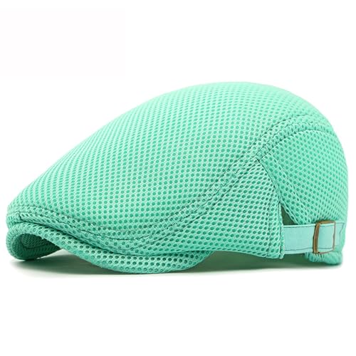 Lifup Unisex Mesh Newsboy Hat Breathable Summer Flat Cap - color: Blue 2