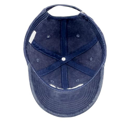 Embroidered Book Lover Baseball Cap for Men Women, Funny Washed Cotton Classic Dad Hat, Reading Lover Gift Idea - color: Book Club, Navy Blue