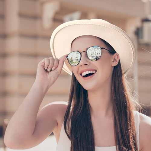JaGely Hats Felt Hat for Women with Belt - color: Khaki, Black, Brown, Beige With Black Belt