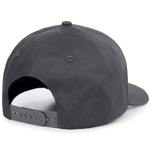 American Flag Baseball Cap for Men Women, Flag Embroidery & Adjustable Fit - color: Dark Grey