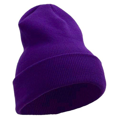 e4Hats.com 12 inch Cuffed Knit Long Beanie - color: Purple