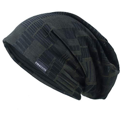 Ruphedy Men Slouchy Beanie Summer Long Oversize Thin Lightweight Skull Cap B011h - color: B403-green, size: One Size