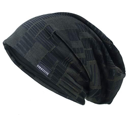 Ruphedy Men Slouchy Beanie Summer Long Oversize Thin Lightweight Skull Cap B011h - color: B403-green, size: One Size