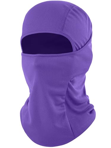 ROXUN Ski Mask Balaclava, Motorcycle Summer Cooling Breathable UV Protector - color: 103-one Purple