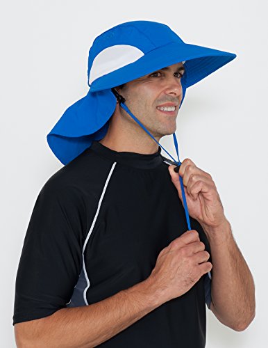 Tuga Adult Unisex Sol Wide Brim Sun Hats - UPF 50+ Sun Protection - color: Royal