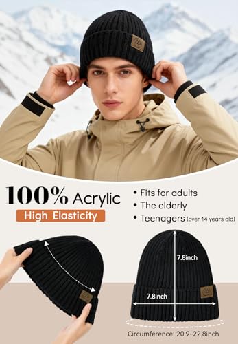 Zando Satin Lined Beanie for Women & Men, Hair Care Skull Cap - color: Black