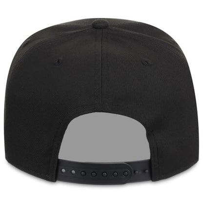 Lids Blank Dime Color UV Adjustable Snapback Hat – Flat Bill Hat for Men & Women – Comfortable Fit, Premium Everyday Style Black/Black