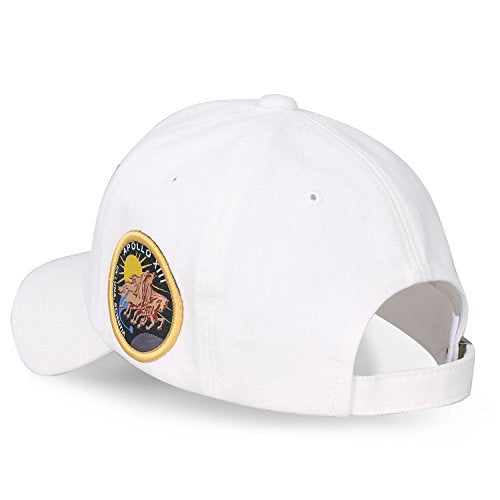 ililily NASA Meatball Logo Embroidery Baseball Cap Apollo 1 Patch Trucker Hat - color: White - Apollo 13, size: Medium