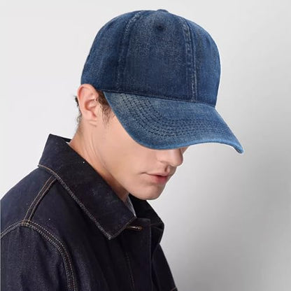 Baseball Cap for Women Men Classic Strapback Hats Adjustable Sun Hat - color: Navy
