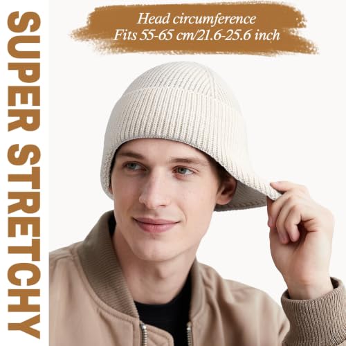 OZERO Winter Beanies Hats Men: Beanie with Ear Flaps - color: Beige